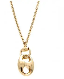 GUCCI 18k Gold Marina Necklace med Hängsmycke