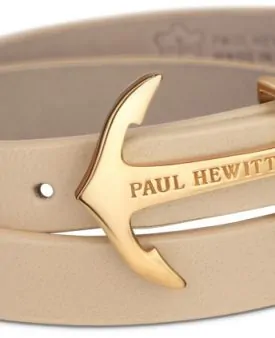 PAUL HEWITT Wrap North Bound IP Gold Hazelnut Armband M
