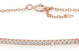 SIF JACOBS Armband Fucino - 18K Rose Gold Plated With White Zirconia
