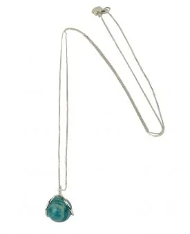 SYSTER P PLANET NECKLACE SILVER AMAZONITE