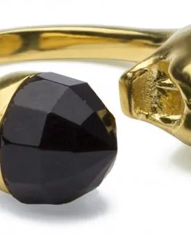 SYSTER P Panthera Ring Gold Black Onyx