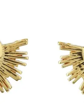 SYSTER P Sunburst Amazonite Earrings i Gold