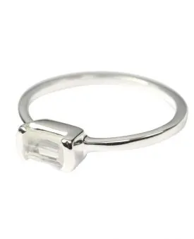 SYSTER P TINY BAGUETTE RING SILVER
