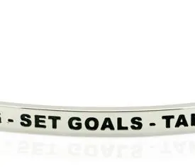 TITUS HOPE Dream Big - Set Goals - Take Action - Silver Armband