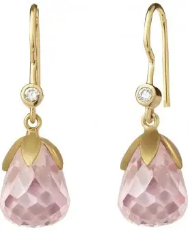 byBiehl Prisma Earrings Rosa i Gold