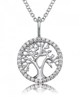 ENGELSRUFER Halsband Tree of Life i Silver med Zirkonia