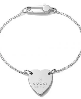 GUCCI Trademark Heart Silver Armband YBA223513001