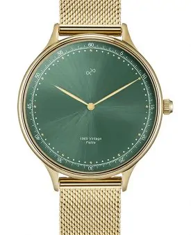 ABOUT VINTAGE 1969 Petite, Gold / Green Sunray